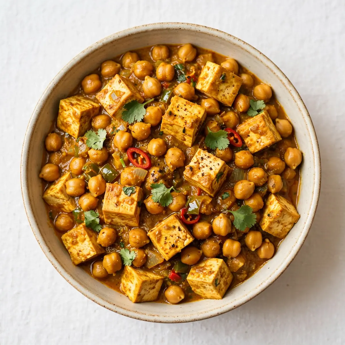High-Protein Tofu And Chickpea Curry