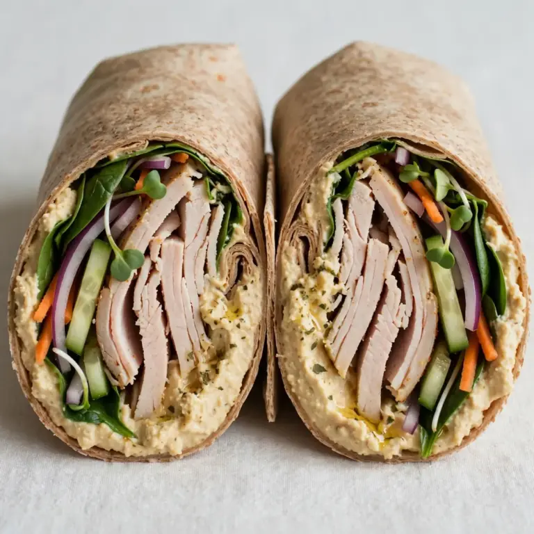 High-Protein Turkey And Hummus Wrap