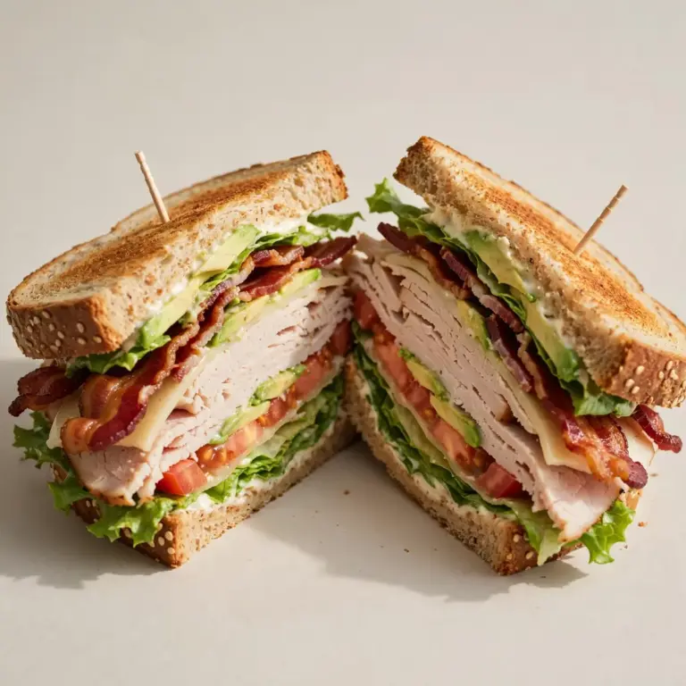 High-Protein Turkey Club Sandwich