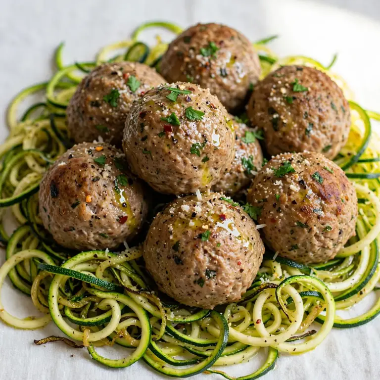 High-Protein Turkey Meatball Meal Prep With Zoodles