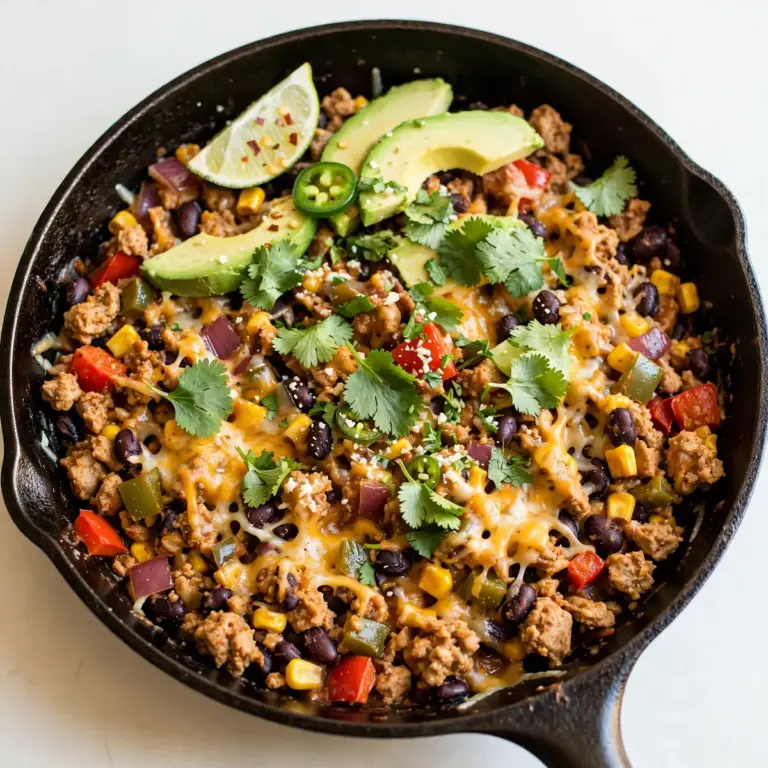 High-Protein Turkey Taco Skillet