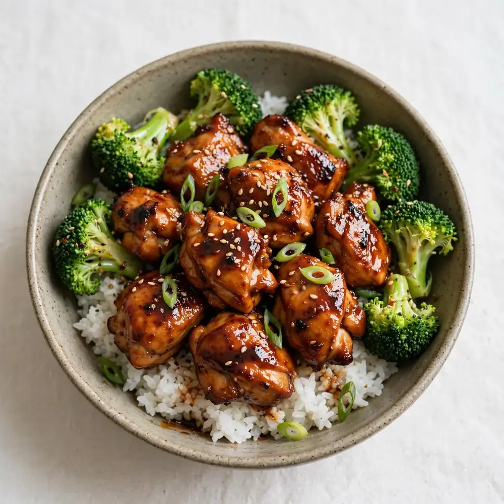 Korean-Style BBQ Chicken and Broccoli Bowl