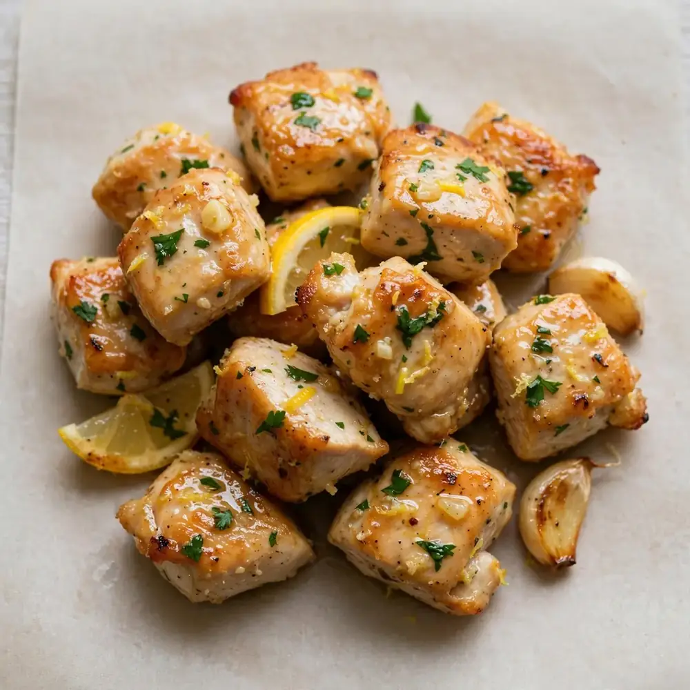 Lemon Garlic Chicken Bites