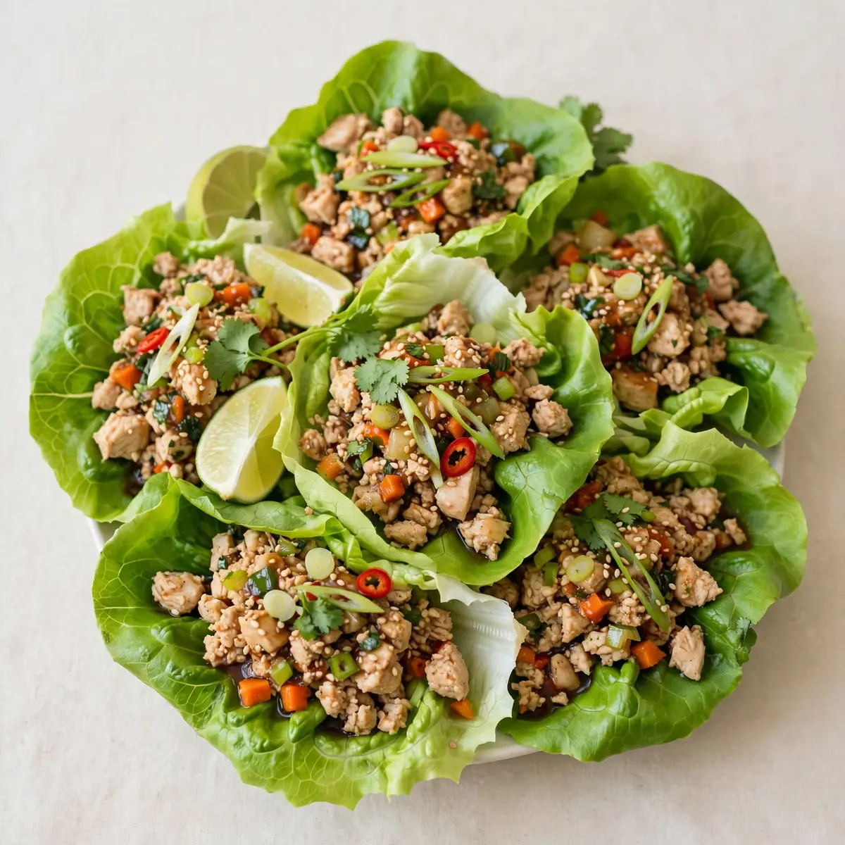 Low Calorie Chicken Lettuce Wraps