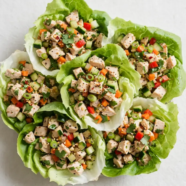 Low Calorie Chicken.Lettuce Cups
