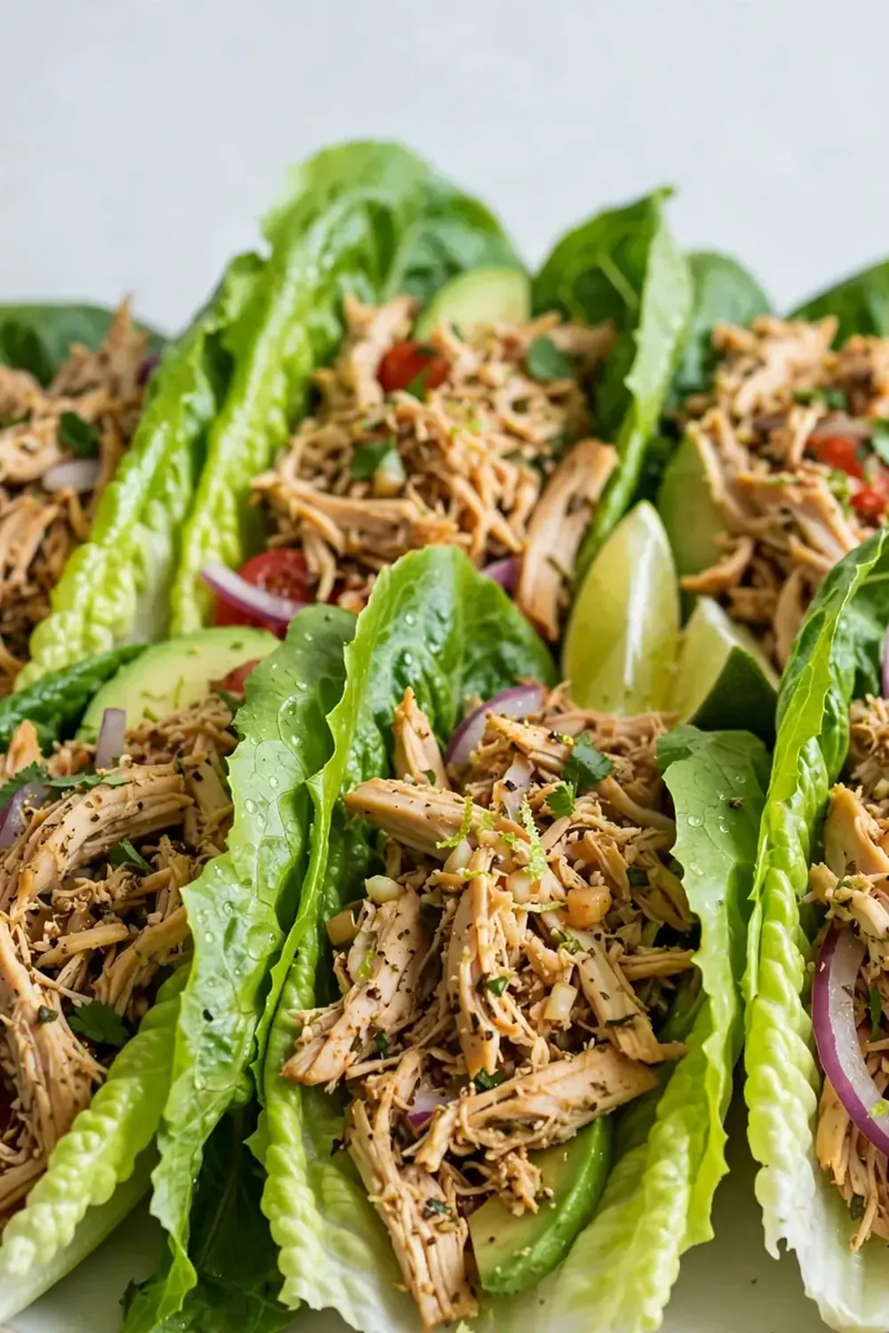 Low-Calorie High-Protein Chicken Lettuce Tacos