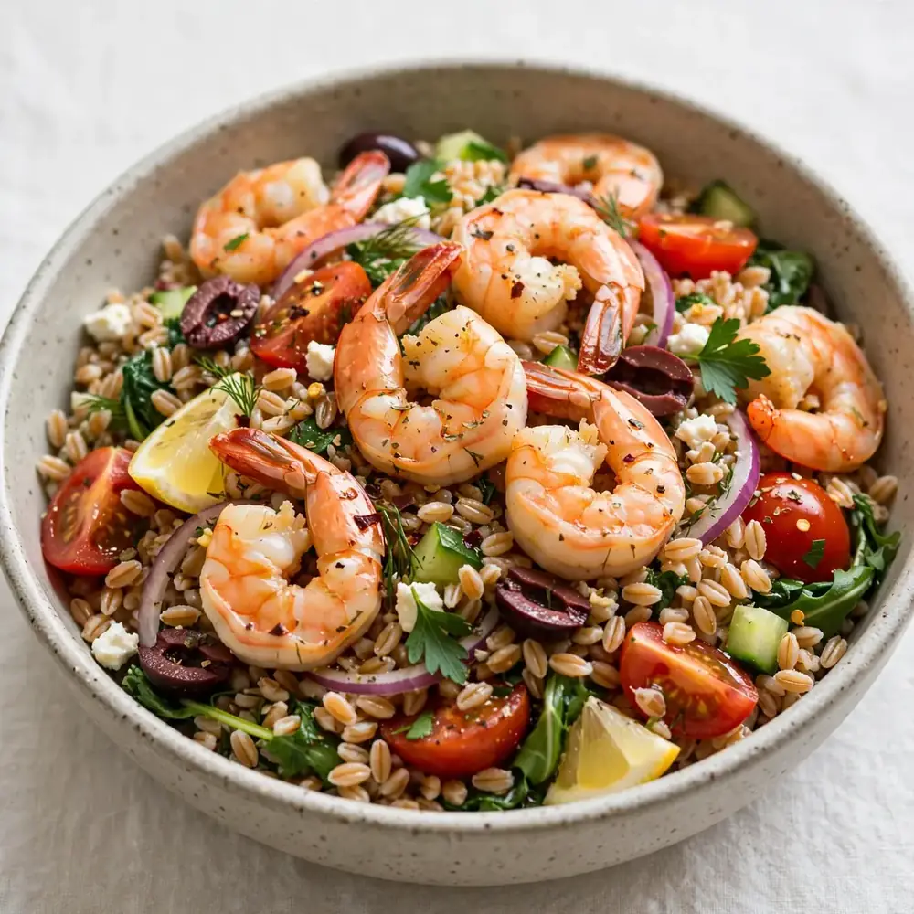 Mediterranean Shrimp and Farro