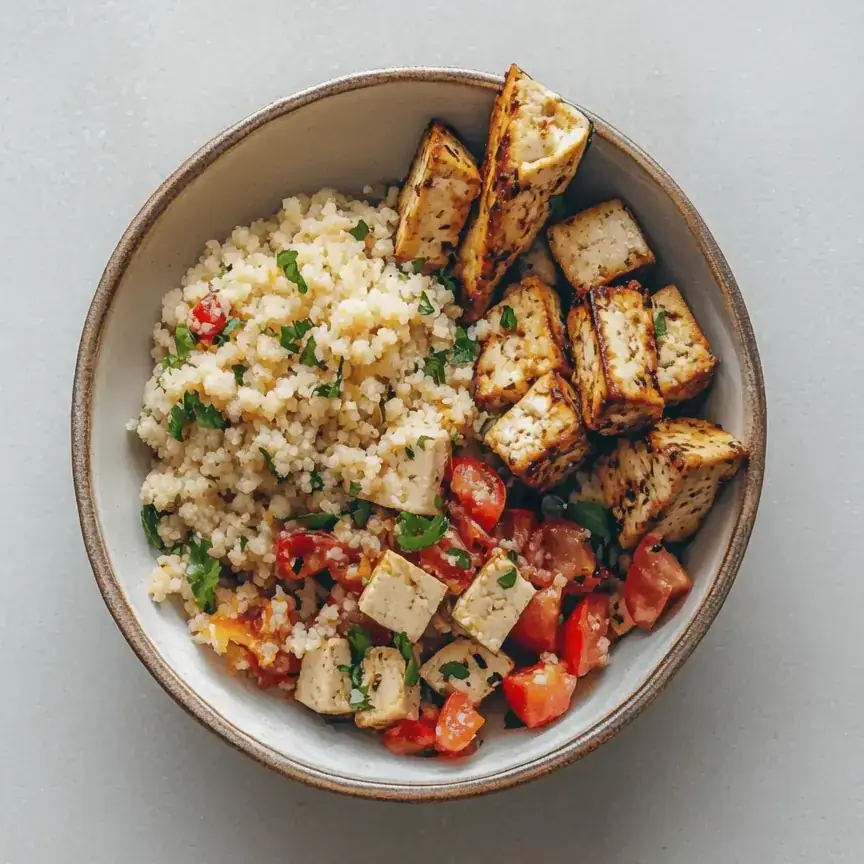 Mediterranean Tofu and Vegetable Bowl