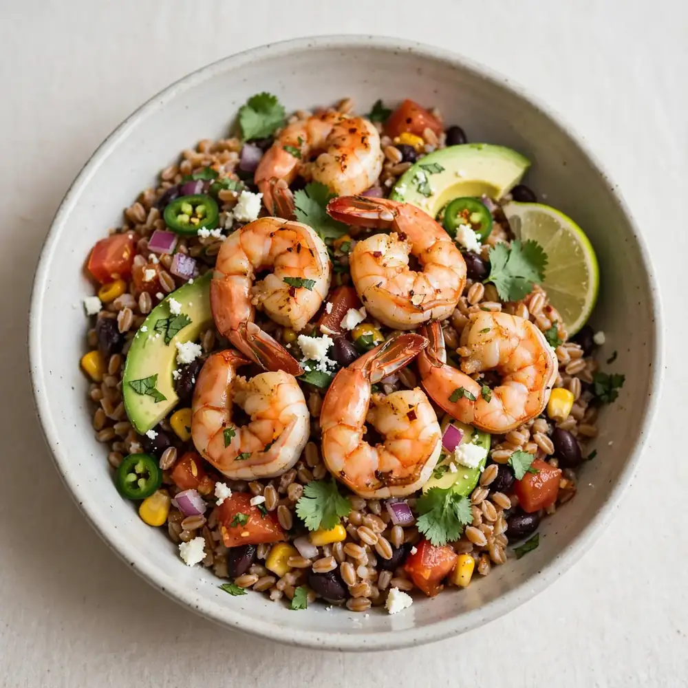 Mexican-Style Shrimp and Farro