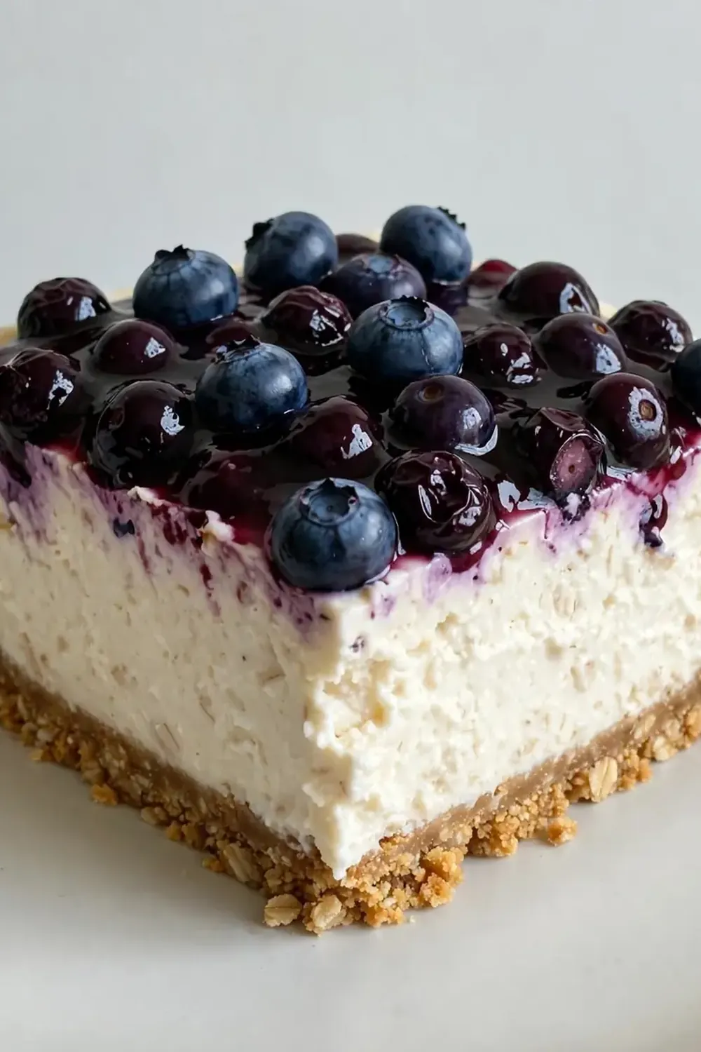 no bake high protein blueberry cheesecake