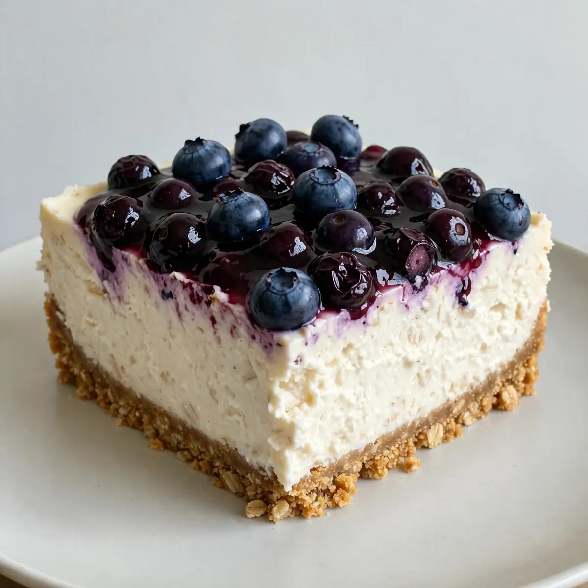 No Bake High Protein Blueberry Cheesecake