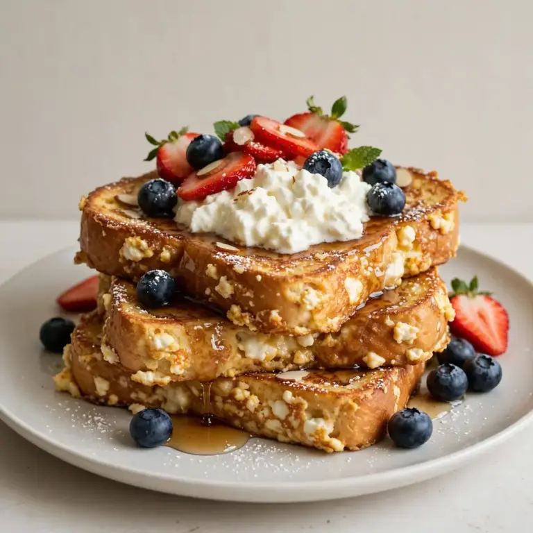 Protein French Toast With Cottage Cheese Batter