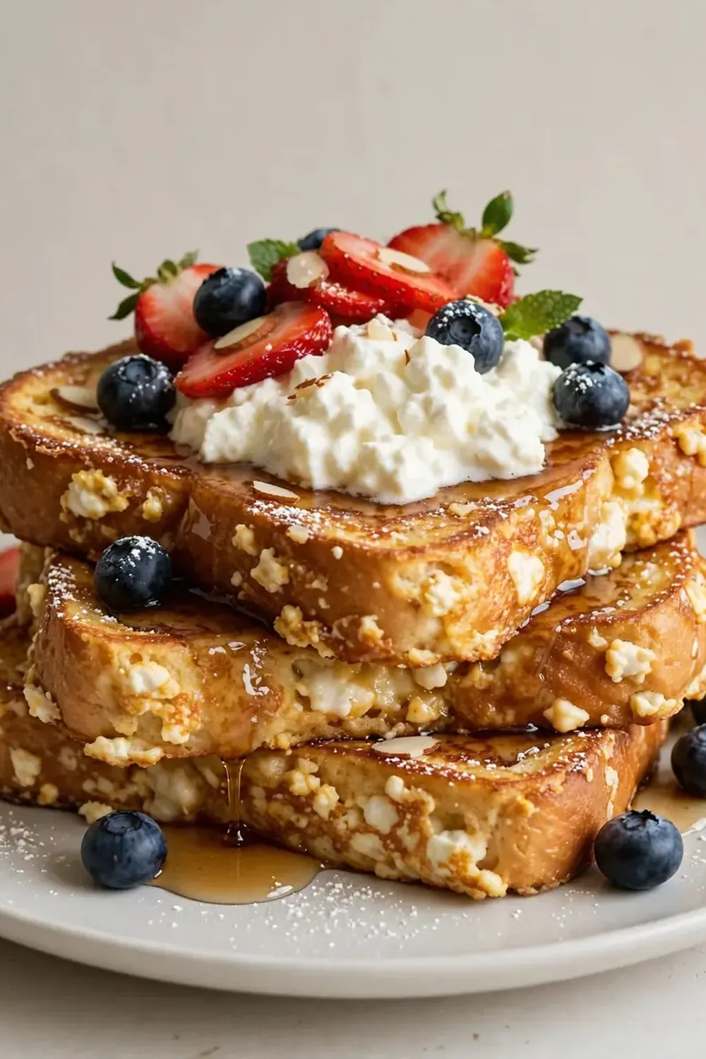 Protein French Toast with Cottage Cheese Batter