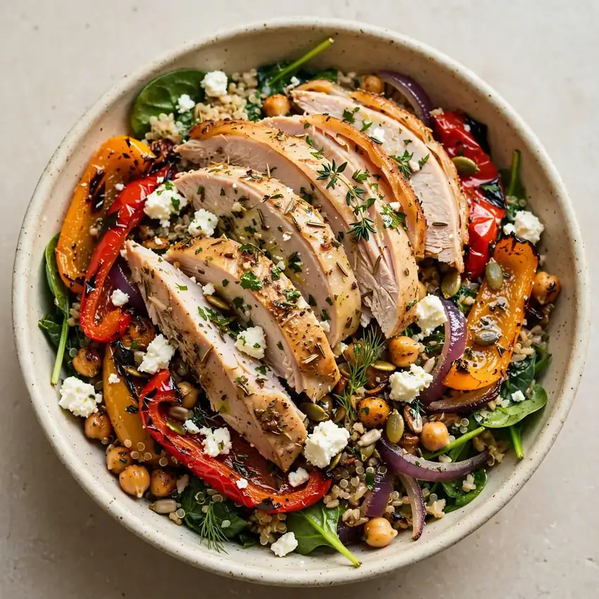 Roasted Pepper & Feta Turkey Bowl