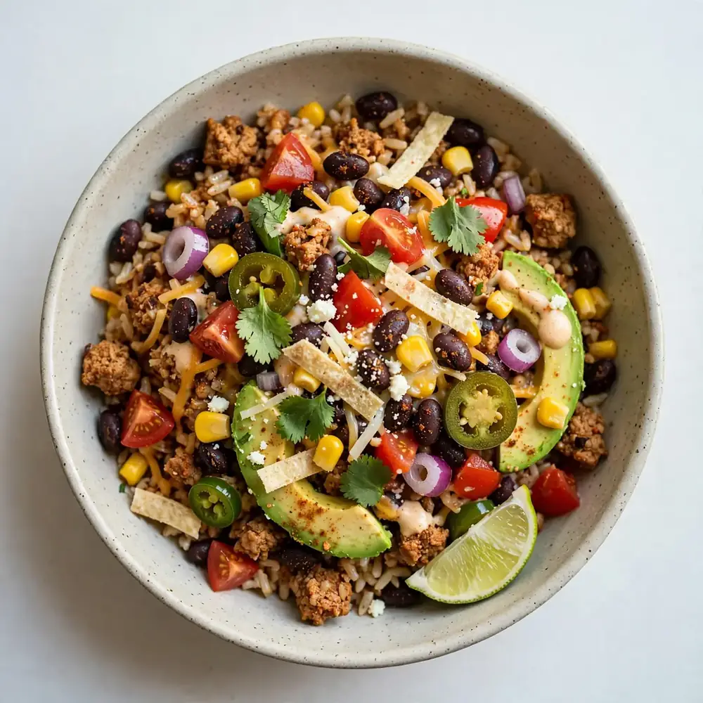 Spicy Black Bean & Turkey Fiesta Bowl