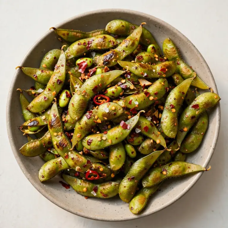 Spicy Roasted Edamame