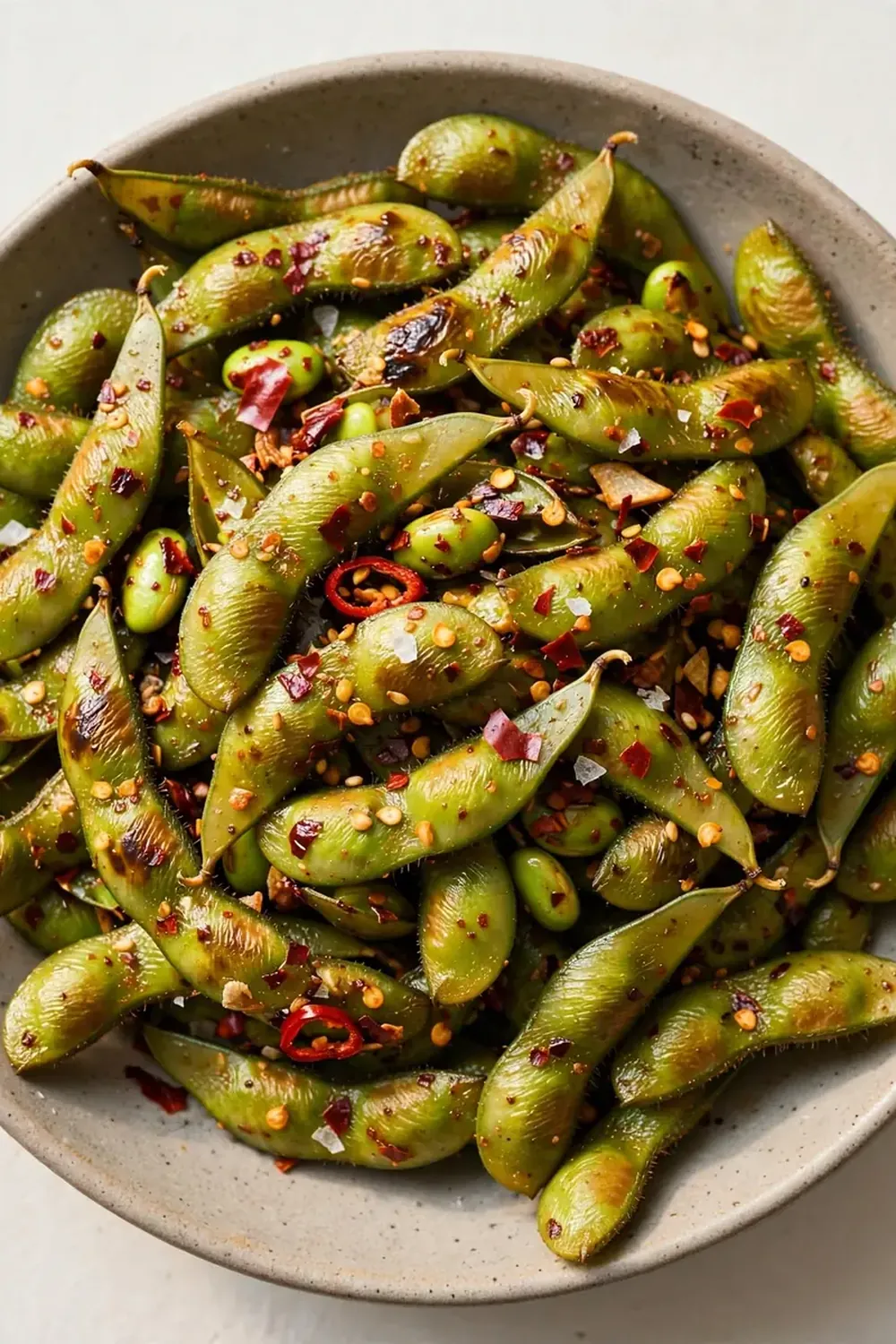 Spicy Roasted Edamame
