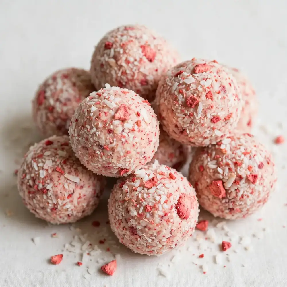 Strawberry Coconut Protein Bites