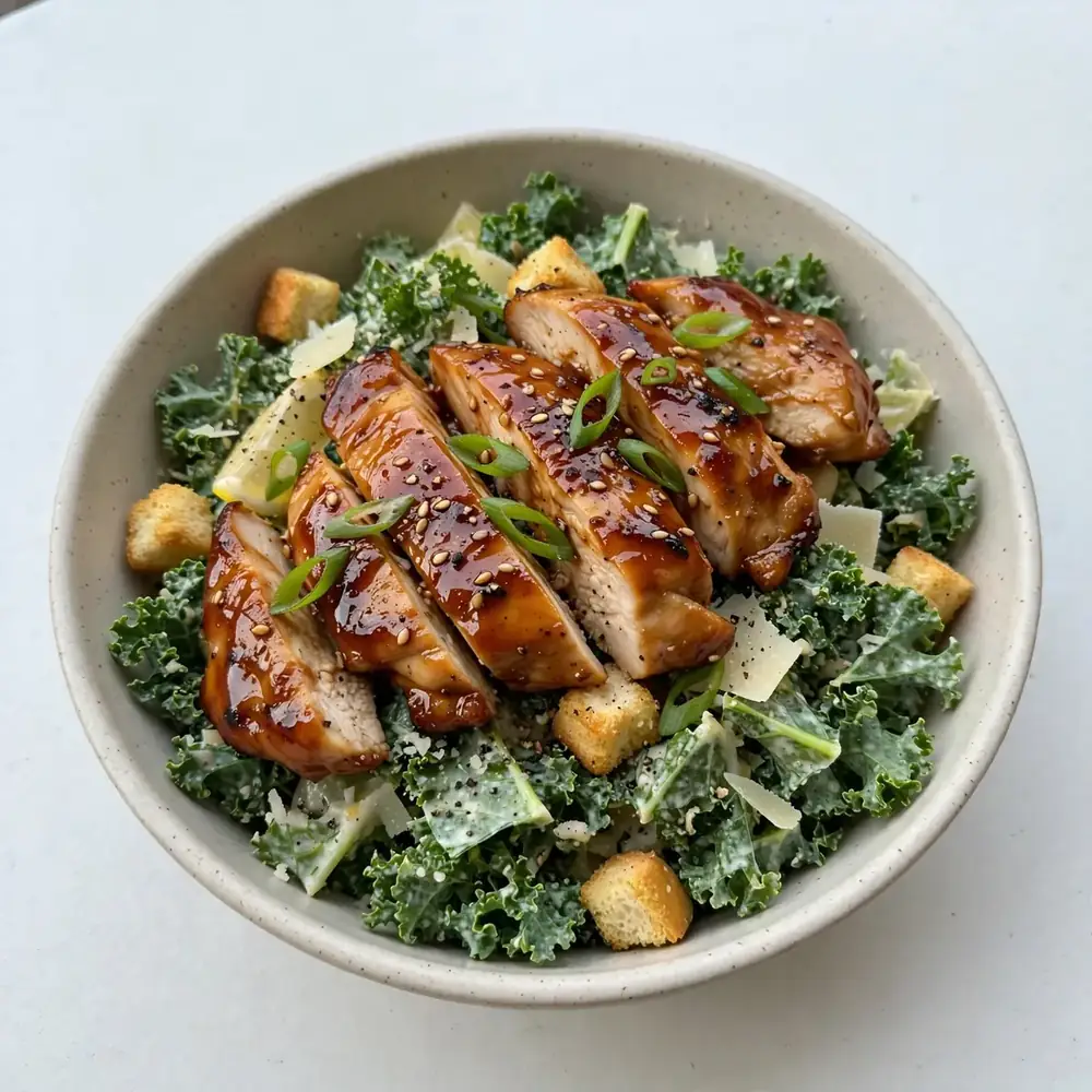 Teriyaki Chicken & Kale Caesar Bowl