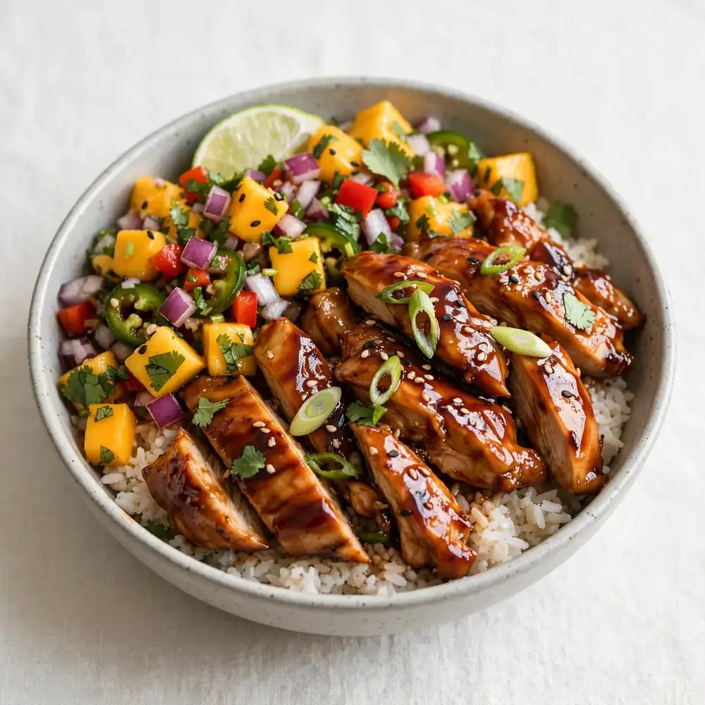 Teriyaki Chicken & Mango Salsa Bowl