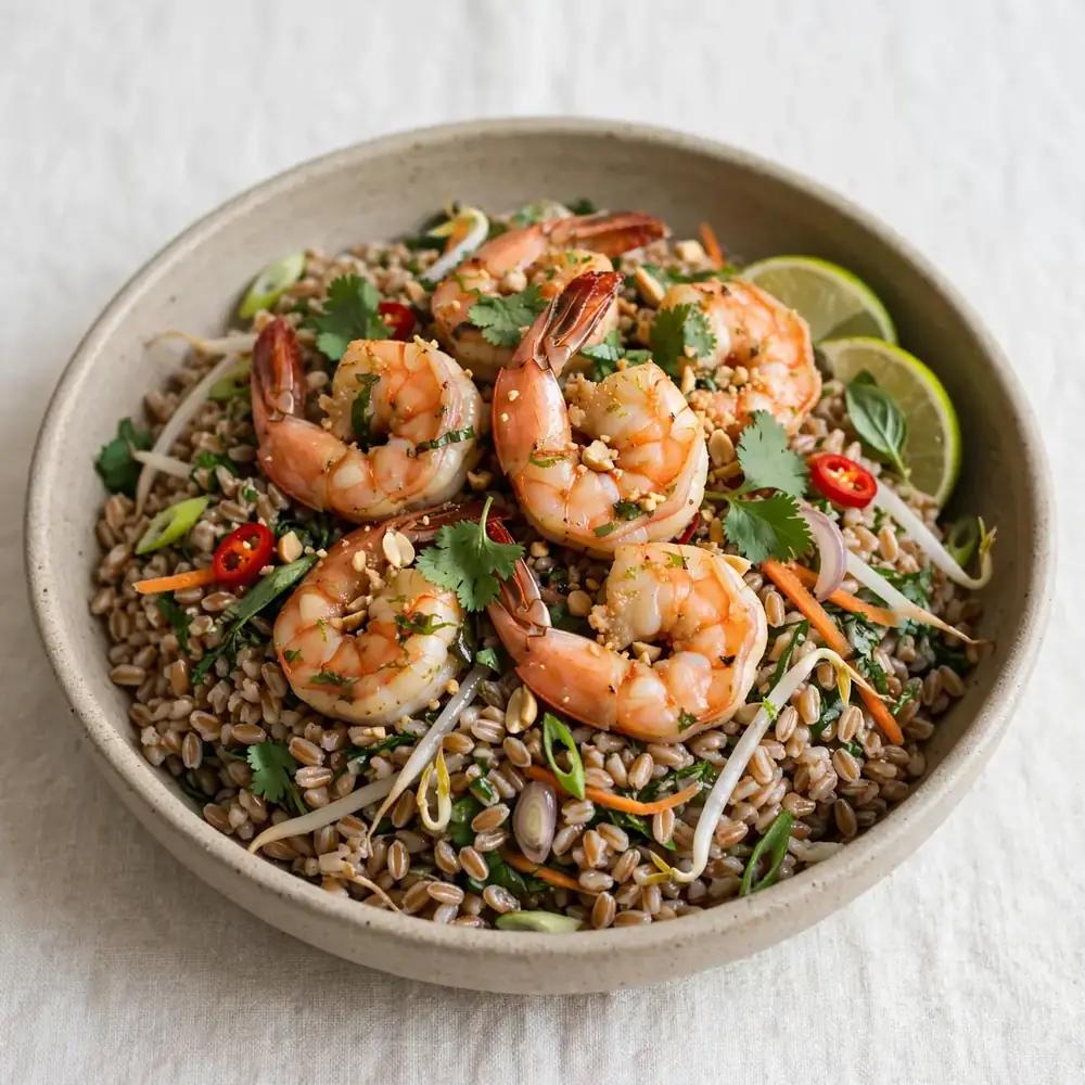 Thai-Style Shrimp and Farro