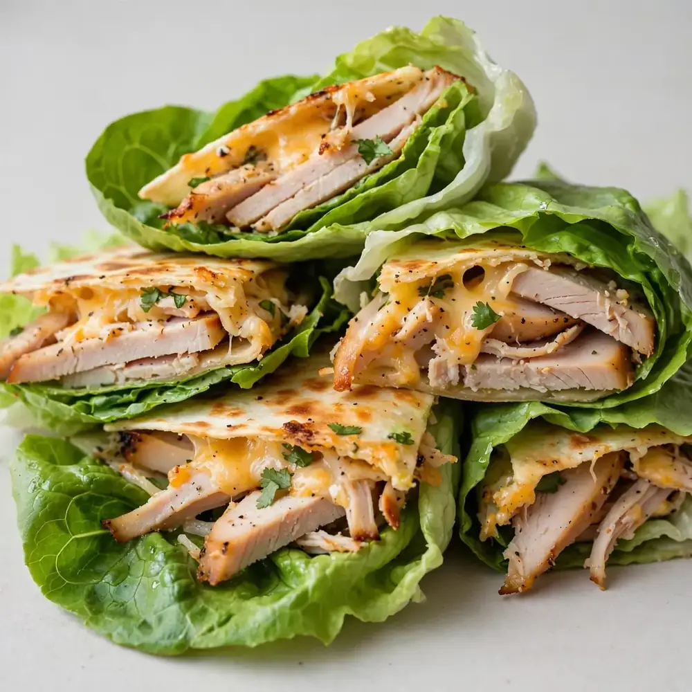 Turkey & Cheese Quesadilla Lettuce Wraps