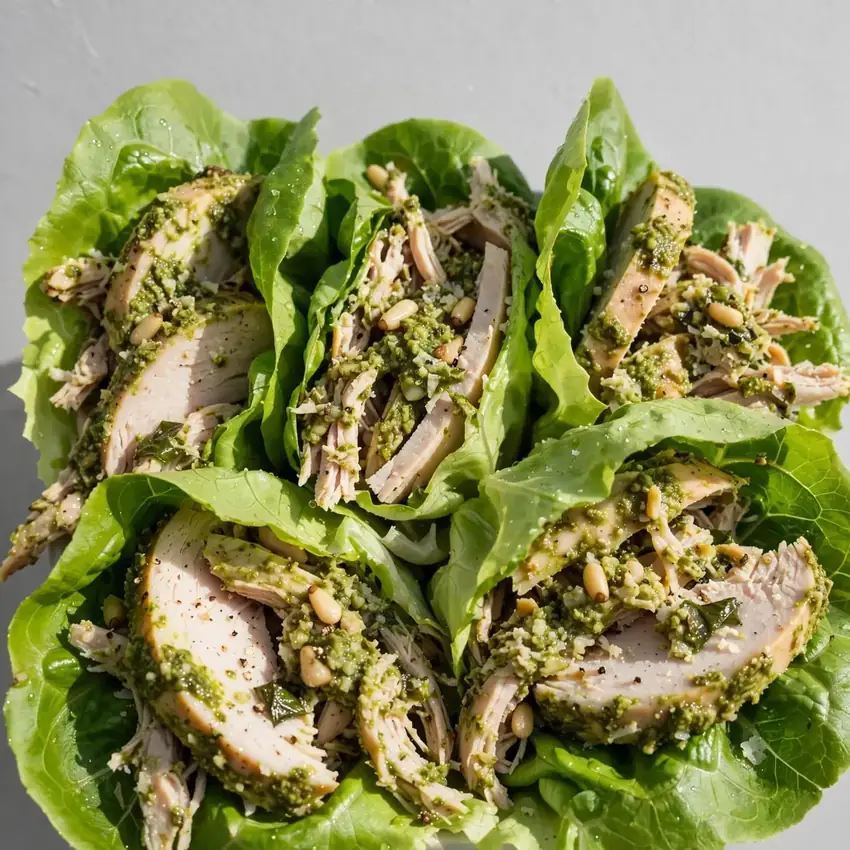 Turkey & Pesto Lettuce Wraps