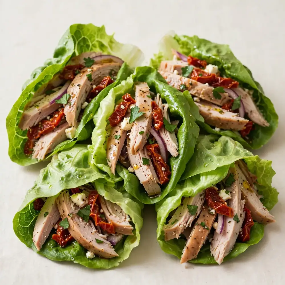 Turkey & Sun-Dried Tomato Lettuce Wraps