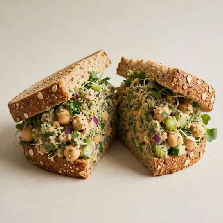 Vegan High-Protein Chickpea Salad Sandwich