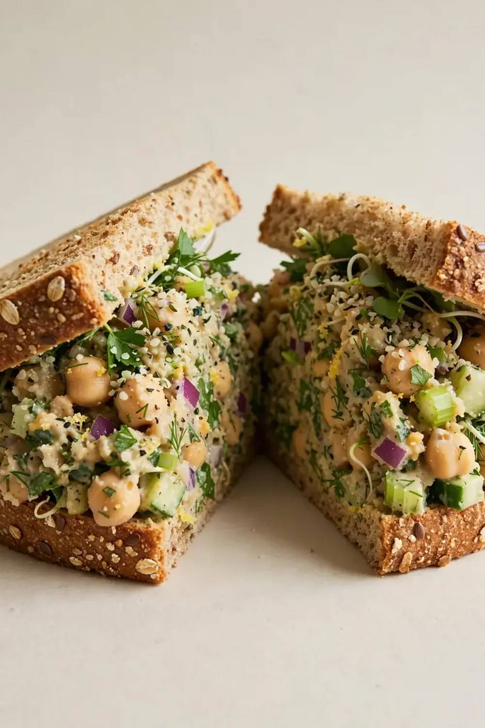 Vegan High-Protein Chickpea Salad Sandwich