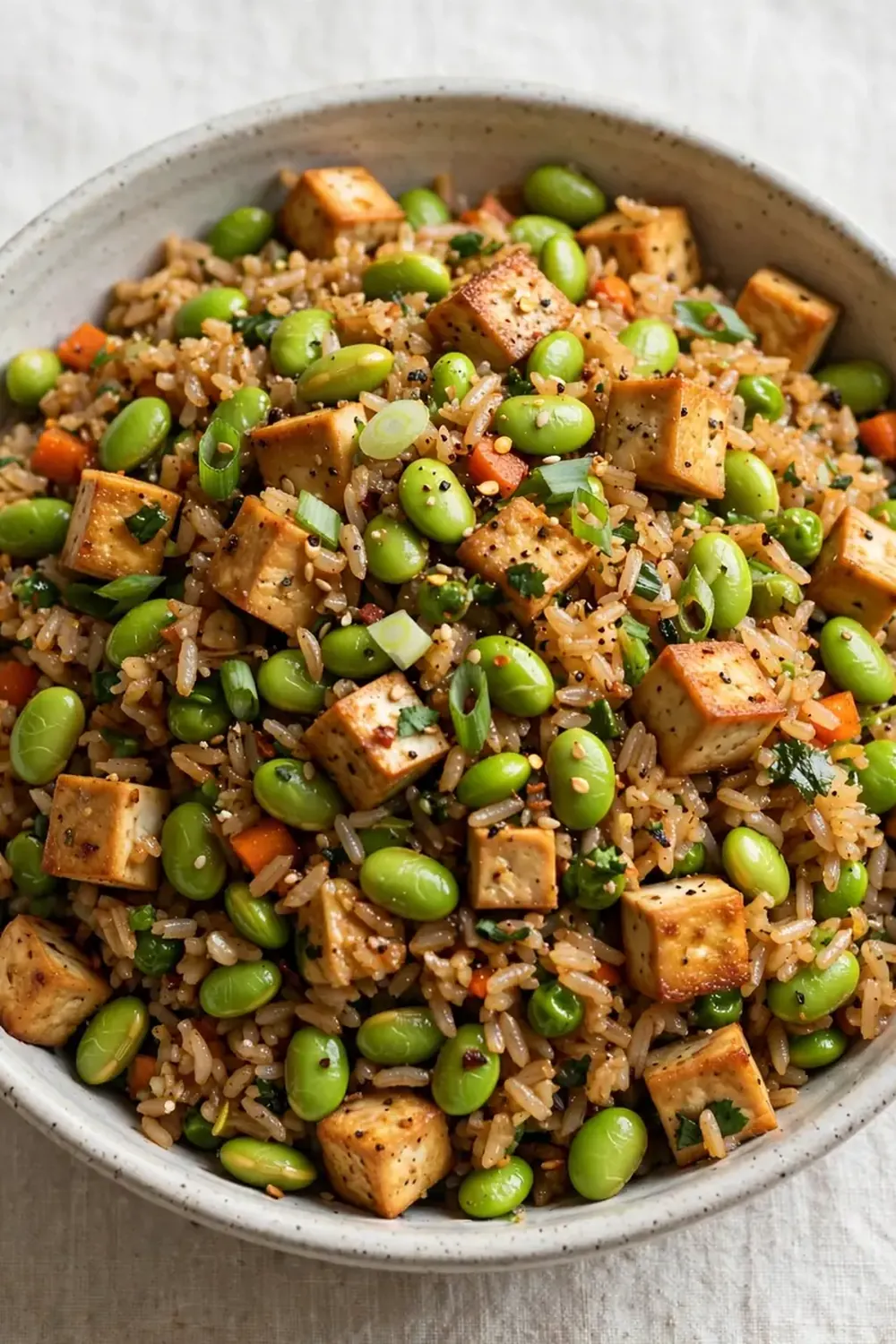 Vegan High-Protein Edamame Fried Rice