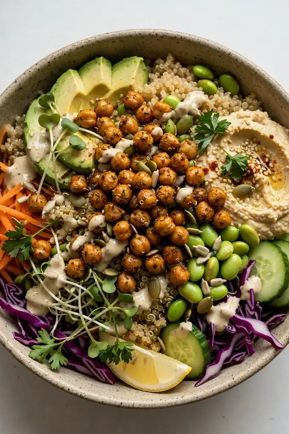 Vegan High-Protein Quinoa Buddha Bowl