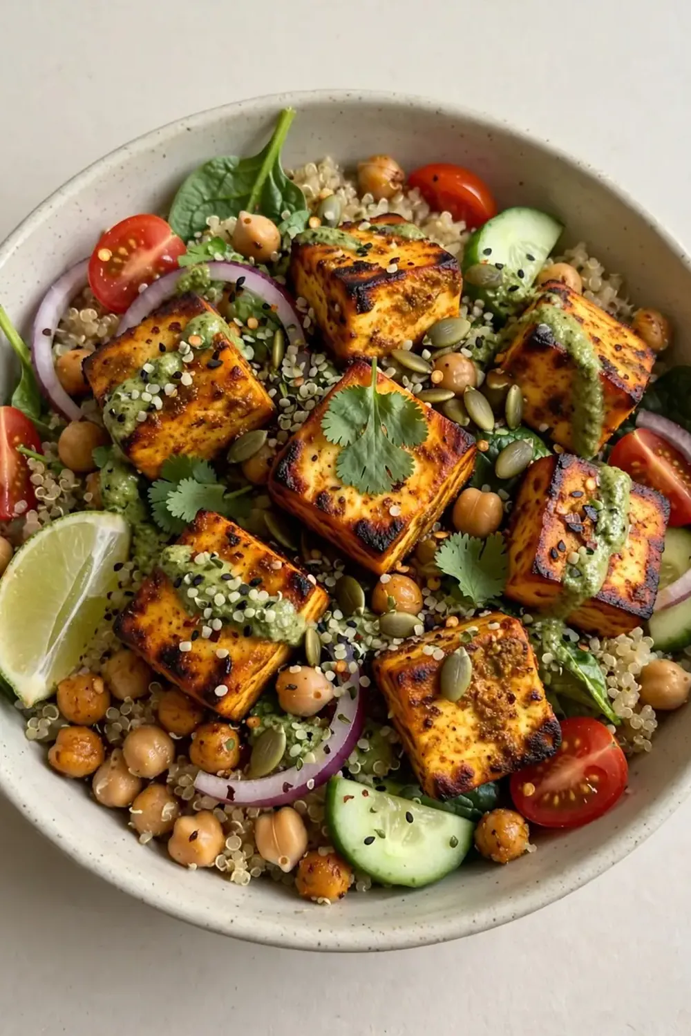 Vegetarian High-Protein Paneer Tikka Bowl