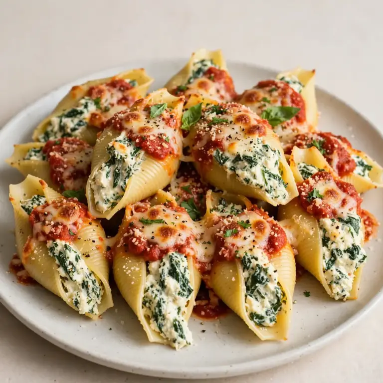 Vegetarian High-Protein Spinach And Ricotta Stuffed Shells